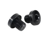 Espejos Laterales Motocicletas Tornillo De Cubierta De Orificio De Espejo De Motocicleta De Aleación De Aluminio Universal M10(Black)