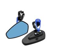 Espejos Laterales Motocicletas Universal 7 8 "22 Mm Espejos Retrovisores Motocicleta Espejo Manillar Barra De Vidrio Azul(Blue)