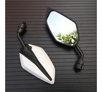 Espejos Laterales Motocicletas Universales Espejos Retrovisores Laterales Motocicleta 10 Mm(White)