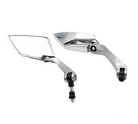 Espejos Laterales Motocicletas Universales Espejos Retrovisores Motocicleta 8 Mm 10 Mm(Silver)
