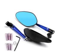 Espejos Laterales Para Aprilia Para Tuono Para Mana Para Dorsoduro Para Shiver Para Pegaso Para SXV Para Scarabeo Para Sportcity SR50R Espejo Lateral Motocicleta CNC Retrovisores Moto(Blue)