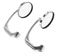 Espejos Laterales Para Motocicletas Espejo Retrovisor Universal Para Motocicleta GN125, De 8 Mm Y 10, Redondo, Para Manillar(Silver)
