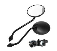 Espejos Laterales Un Par De Espejos Negros Para Motocicleta Espejo Retrovisor Universal Convexo Ovalado Redondo 8mm Apto Para Manillar 22mm Y 25mm Espejo Manillar(For 25mm handlebar)