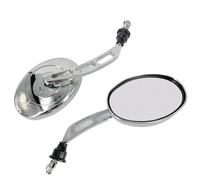 Espejos Manillar Moto 2 Espejos Retrovisores Ajustables De 10 Mm Y 360° Para Motocicleta Laterales Traseros Cristal Izquierdo Derecho Espejo Moto
