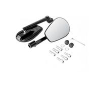 Espejos Manillar Moto Espejo Retrovisor Universal para Motocicleta, Espejo Retrovisor Fibra Carbono Antideslumbrante para Patinete Eléctrico Espejo Retrovisor HD Metal Espejos Moto(Square Mirror)