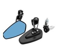 Espejos Manillar Moto Espejos Retrovisores De Motocicleta CNC 7 8 "y 22mm Espejo Manillar Barra Scooter Cristal Azul Universal Espejo Moto(3)