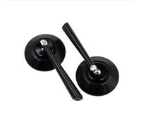 Espejos Manillar Moto Espejos Universales 8mm10mm Espejo Lateral Redondo Retro Para Scooter Bicicleta Eléctrica Cristal Azul Aluminio Espejo Moto(Black)