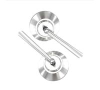 Espejos Manillar Moto Espejos Universales 8mm10mm Espejo Lateral Redondo Retro Para Scooter Bicicleta Eléctrica Cristal Azul Aluminio Espejo Moto(Silver)