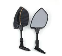 Espejos Manillar Moto Para Piaggio Para MP3 250 300 500 530 Espejo Retrovisor De Motocicleta Marcha Atrás Seguridad Universal A Prueba Golpes Espejo Moto(Gold)