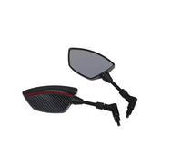Espejos Manillar Moto Para Piaggio Para MP3 250 300 500 530 Espejo Retrovisor De Motocicleta Marcha Atrás Seguridad Universal A Prueba Golpes Espejo Moto(Red)