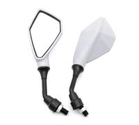 Espejos Moto Espejo Retrovisor De Motocicleta Para Scooter Para Bicicleta Eléctrica Para Marcha Atrás Para Auxiliar Modificados Piezas Repuesto Universales M10(White)
