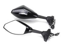 Espejos Moto Espejos Retrovisores De Carreras Con Intermitentes Para Triumph TT600 Para Daytona 675 675R Para Trophy 1200 CLVCCZTZGW(Black-Clear)