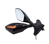 Espejos Moto Lateral Para BMW S1000RR RR K1200S K1200 R1200ST 1200ST K1600 HP2 Espejo Retrovisor Universal Motocicleta Señal De Giro LED Espejo retrovisor motocicleta(Black)
