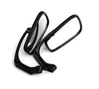 Espejos Moto Laterales Para Chrome Black Motocicleta Retro Retrovisor Espejo Lateral Vástago Aluminio Y Carcasa Espejo Plástico ABS Retrovisores Laterales(1)