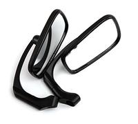 Espejos Moto Laterales Para Cromo/negro Motocicleta L Bar Retro Espejo Retrovisor Lateral Vástago Aluminio Y Carcasa Espejo Plástico ABS Retrovisores Laterales