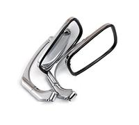 Espejos Moto Laterales Para Suzuki Motocicleta Retro Espejo Retrovisor Lateral Cromado Negro Vástago Aluminio Y Carcasa Espejo Plástico ABS Retrovisores Laterales(2)