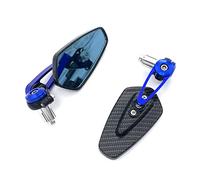 Espejos Moto para Kawasaki para Z125pro para Z650 para Z750 para Z800 para Z900 para Z1000 para ER6N para ER6 Espejo Retrovisor De Motocicleta Retrovisores Laterales(Blue)