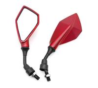 Espejos Moto Piezas De Repuesto para Espejo Motocicleta Universal M10, Accesorios Modificados Auxiliares De Marcha Atrás para Scooter E-Bike Retrovisores Laterales(Red)