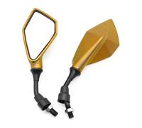Espejos Moto Piezas De Repuesto para Espejo Motocicleta Universal M10, Accesorios Modificados Auxiliares De Marcha Atrás para Scooter E-Bike Retrovisores Laterales(Yellow)