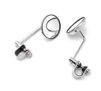 espejos motocicleta Para Bicicleta Deportiva Scooter Calle Soporte Pinza Espejos Motocicleta Estilo Redondo Pequeño(Silver)