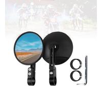 Espejos para Motocicleta Universales, Espejos de Manillar para Motocicleta, Certificación E24, Giratorios 360°, para Manillar 22 mm a 25,4 mm, Compatibles con Motocicletas, Bicicletas y ATV (Modelo A)