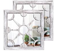 Espejos Pared Decorativos Pack 2 Espejos Decorativos Ideales para Decoracion Casa, Habitación y Salón|Decoracion Pared|espejos decorativos de la pared de la granja 30x30CM para la sala de estar