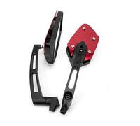 Espejos Repuesto Moto Espejo Retrovisor Universal Motocicleta 8MM 10MM Angular Ajustable Modificado Para Scooter Para Eléctrico Para Bicicleta(RED)