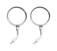 Espejos Retrovisores 1 Juego De 2 Espejos Redondos Universales Plateados De 10 Mm con Vástago Largo Y Corto Motocicleta Espejos