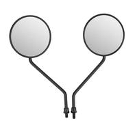 Espejos Retrovisores 2 Espejos Retrovisores Universales De 8 Mm/0,3 Pulgadas Redondos Para Motocicleta Bicicleta Eléctrica Scooter Carcasa ABS Varilla De Metal Retrovisores Moto
