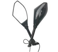 Espejos Retrovisores 2 Luces De Giro Para Espejos Laterales Con Indicador De Señal De 10 Mm Para Motocicleta Para Suzuki(Rear Mirrors)