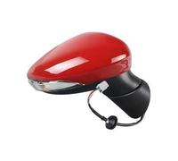 Espejos retrovisores completos Para Ford Para Fiesta 2009-2015 Ajuste Eléctrico 5 Cables Sin Calefacción Plegable Manual Plano Espejo Retrovisor Lateral Automático(1PCS Maroon red R)