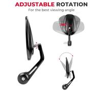 Espejos Retrovisores De Aluminio CNC para Motocicleta, Espejo Extremo Barra para Shadow 600 CBR 125R Africa Twin CRF1000L