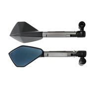 Espejos retrovisores de aluminio for motocicletas, compatibles con Yamaha MT07 MT09, Honda CB650F y Kawasaki Z900.(Gray)