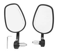 Espejos retrovisores de Brilluxa, espejos del extremo de la barra de motocicleta par de parej de vidrio plegable 360 grados ajustables, reemplazo de espejo de manillar