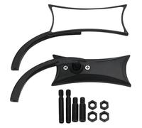 Espejos retrovisores de Extremo de Manillar para Motocicleta Suzuki Volusia Boulevard Marauder Intruder LC C109R C50 C90 M109R M50 S40 Espejos retrovisores Laterales F Negro (F(Negro))
