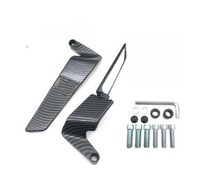 Espejos Retrovisores De Fibra De Carbono Stealth Winglets Para Motocicleta Para Yam&aha MT09 MT 09 MT-09(Style H)