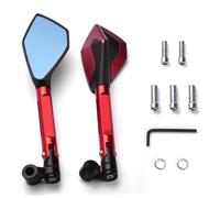 Espejos Retrovisores De Motocicleta Espejo Antideslumbrante Azul Para Suzuki AN200 AN250 AN400 AN650 Para Burgman AN 125 250 400 650(rojo)