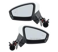 Espejos Retrovisores Espejo Retrovisor De 8 Pines Para Tiguan 2018-2023 Blanco Con Doble Conector Y Luz Punto Ciego Lateral(Pair)