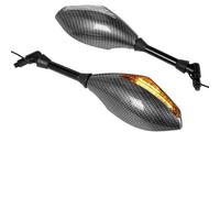 Espejos retrovisores Espejo Retrovisor De Motocicleta para, Luces De Giro, Espejos Laterales con Indicador De Señal De Giro De 10mm