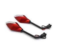 Espejos retrovisores Espejo Retrovisor Universal Para Motocicleta De 8/10MM Para Suzuki Para SV400 Para DR350 Para DCL250 Para FZ-6N/S Para MT07 Para MT09(rojo)