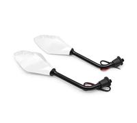 Espejos retrovisores Espejo Retrovisor Universal Para Motocicleta De 8/10MM Para Suzuki Para SV400 Para DR350 Para DCL250 Para FZ-6N/S Para MT07 Para MT09(Bianco)