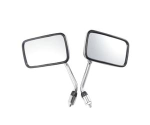 Espejos Retrovisores Espejos Retrovisores Universales Rectangulares De Metal Con Carcasa De ABS 10 Mm Cromados Para Motocicleta Para Suzuki Retrovisores Moto