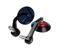 Espejos Retrovisores Extremo Del Manillar Espejo Retrovisor Retro Laterales Traseros Para Benelli Para Leoncino 250 500 800 502c 752s(A Red(Blue glass))