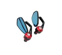Espejos Retrovisores For Motocicleta, Espejo Lateral Antideslumbrante HD For Motocicleta, Extremo De Manillar Negro, For Scooters, ATV, Motocicletas Y Bicicletas(Red)