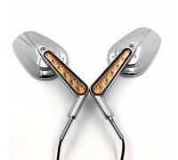 Espejos retrovisores izquierdo y derecho cromados con vástago LED compatibles con Harley DAVIDSON SOFTAIL XL/VRSCAW V-ROD