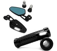 Espejos Retrovisores Laterales De Aluminio Para Manillar Motocicleta Para Benelli TNT125/125i TRK251 TRK 502X RFS 150i(Black A)