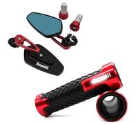 Espejos Retrovisores Laterales De Aluminio Para Manillar Motocicleta Para Benelli TNT125/125i TRK251 TRK 502X RFS 150i(Red A)