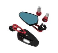 Espejos Retrovisores Laterales De Aluminio Para Manillar Motocicleta Para Benelli TNT125/125i TRK251 TRK 502X RFS 150i(Red B)