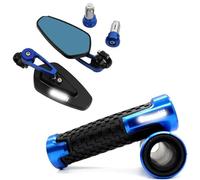 Espejos Retrovisores Laterales De Aluminio Para Manillar Motocicleta Para BN300 BN600 TNT300 TNT600 BN302 TNT250(Blue A)
