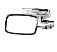 Espejos retrovisores laterales de metal rectangulares retro para motocicleta de 10 mm con carcasa de plástico universal para accesorios de motocicleta. Espejos traseros